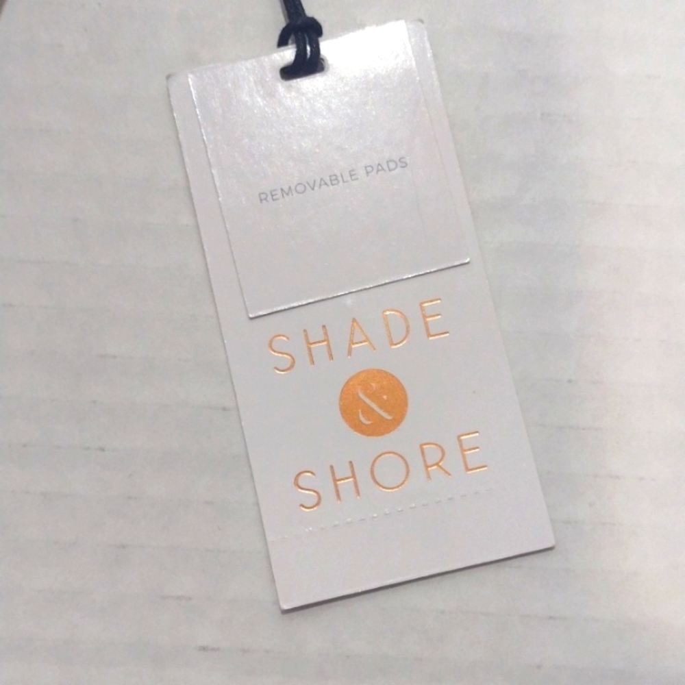 NWT Shade & Shore Shirred Bralette Bikini Top Soft Mauve 38 D - Picture 6 of 9